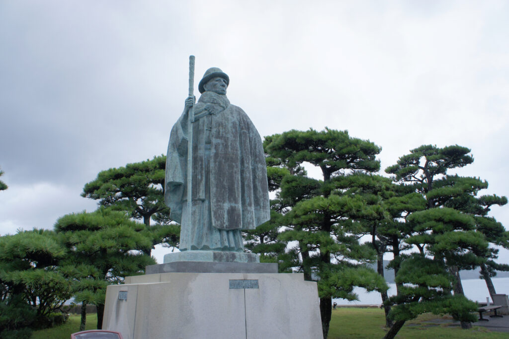 A bronze statue of Kokichi Mikimoto on Mikimoto Pearl Island.